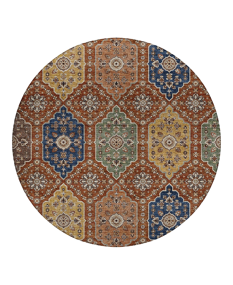 Dalyn Rug Company Silk Road Sr7 Round Area Rug, 8'0x8'0 In Brown