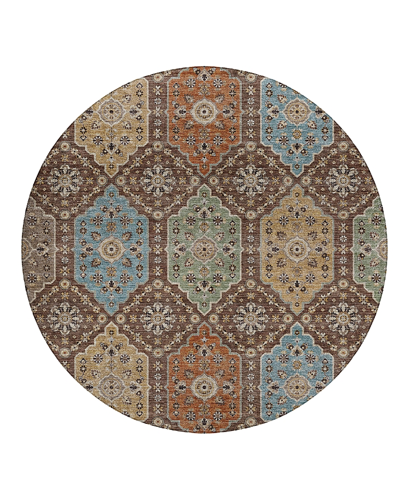 Dalyn Rug Company Silk Road Sr7 Round Area Rug, 8'0x8'0 In Brown