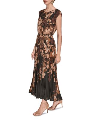 Chiffon Pleated Midi Dress