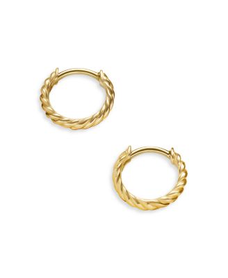 Sculpted Cable Micro Huggie Hoop Earrings, 10.7mm