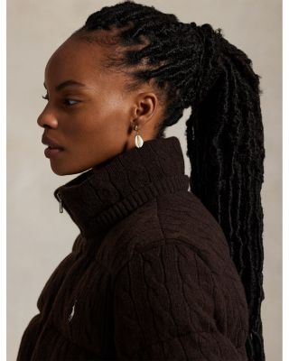 Cable Knit Wool Cashmere Quilted Jacket