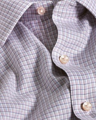 Cotton Cashmere Micro Check Sport Shirt