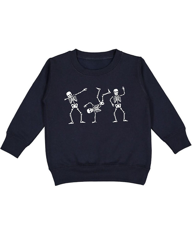 Sweet Wink Boys' Silly Skelly Glow In The Dark Sweatshirt - Little Kid, Big Kid In Black