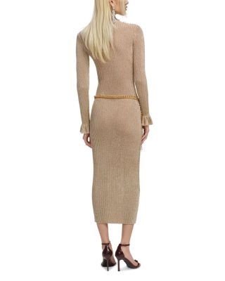 Ribbed Knit Midi Dress