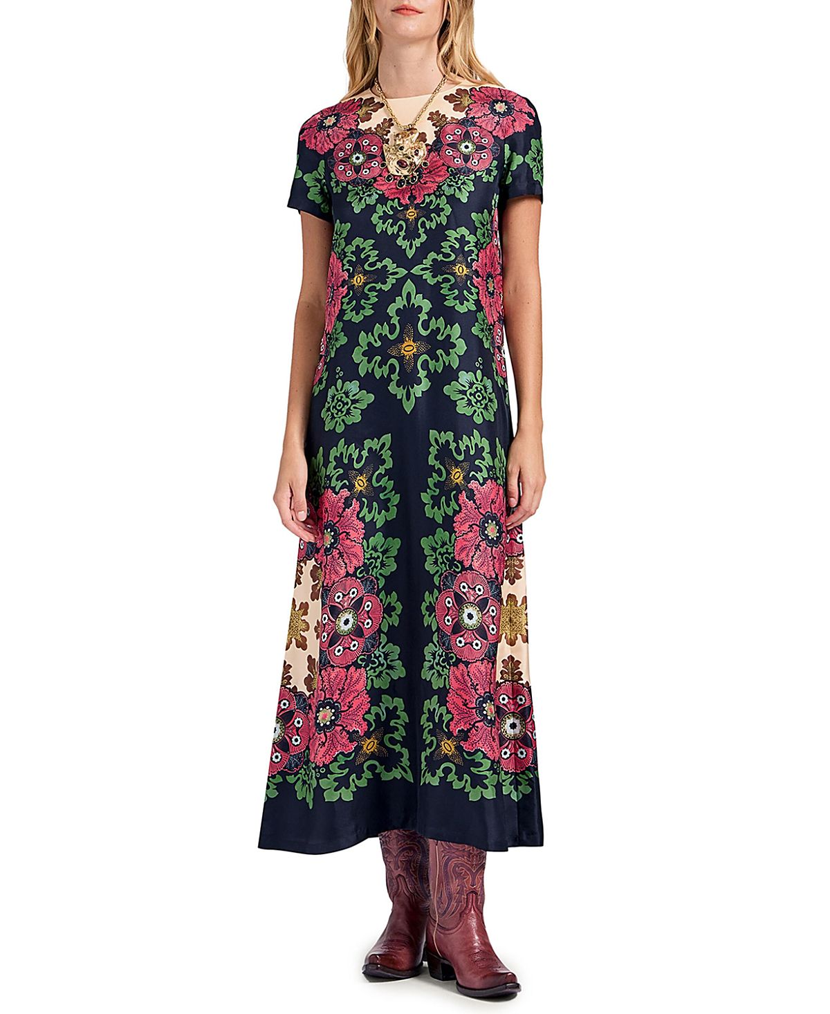 La Doublej Swing Dress Bounty Placee Red