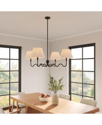 Wave Squiggle 4-Arm Pendant Light