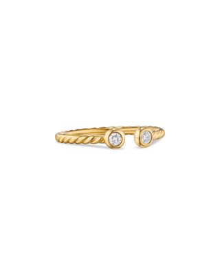 David Yurman - Petite Modern Renaissance&reg; Open Round Ring in 18K Yellow Gold with Diamonds, 3.9mm