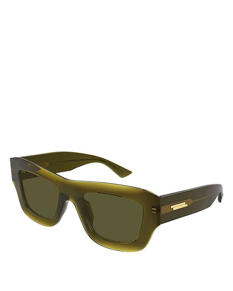 Bottega Veneta 50mm Square Sunglasses In Green