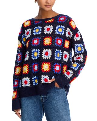 AQUA - Rainbow Crochet Patchwork Sweater