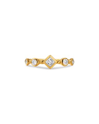 Petite Modern Renaissance&reg; Band Ring in 18K Yellow Gold with Diamonds, 6.4mm