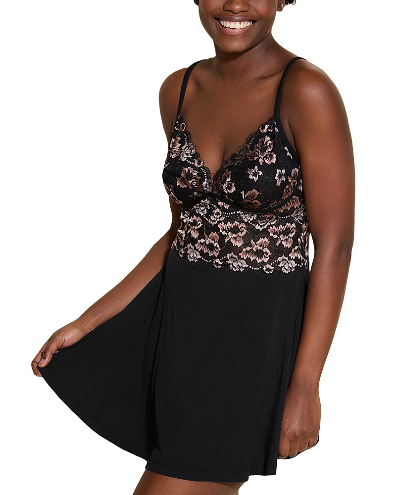 Cosabella Savona Chemise & G String Set In Black