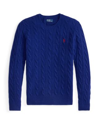 Cable Wool Cashmere Crewneck Sweater