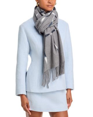 Punch Needle Windowpane Scarf - Exclusive 