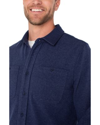 Long Sleeve Button Front Knit Shirt