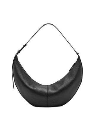 Pebbled Leather Hobo Slide Bag