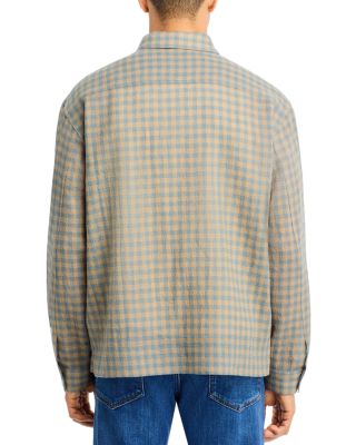 Light Wool Plaid Button Down Shirt 