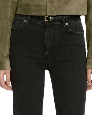 Pixie Le Sleek High Rise Straight Leg Jeans in Meteor