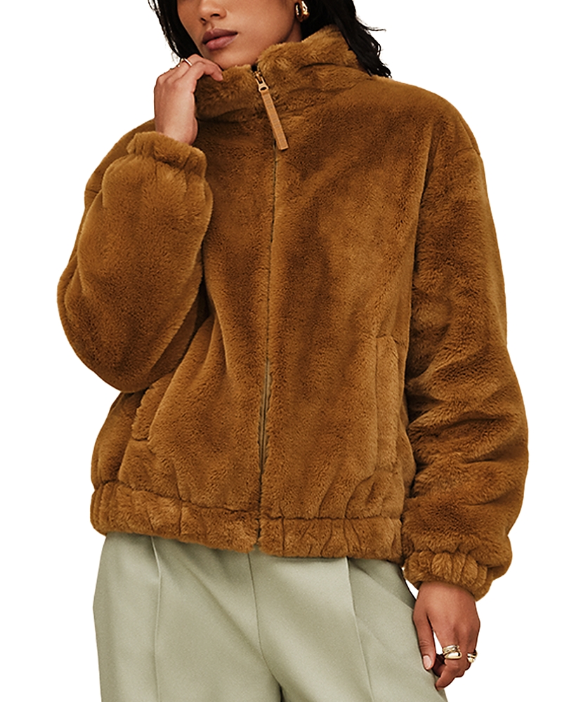 Ugg Tash Faux Fur Jacket In Brown