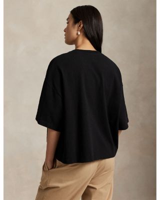 Rhinestone Polo Bear Cotton Jersey Tee