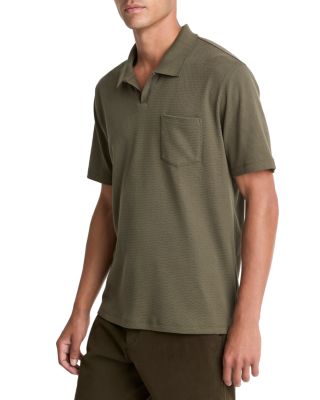 Mesh Knit Johnny Collar Polo Shirt