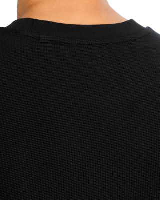 Cotton Waffle Textured Long Sleeve Tee