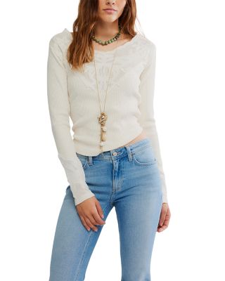 Butterfly Lace Trim Top