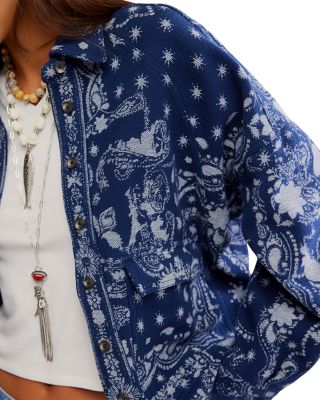 Bandana Jacquard Shirt Jacket