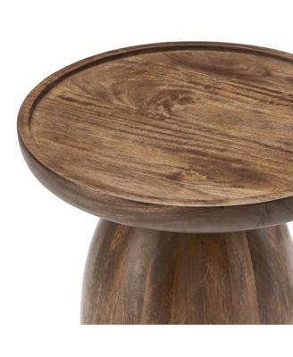 Holloway Round Wood Side Table