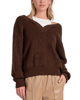 Deep V Neck Sweater