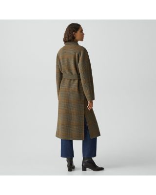 Wool &amp; Cashmere Plaid Classic Collar Coat