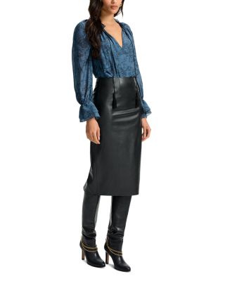 Holmes Faux Leather Skirt