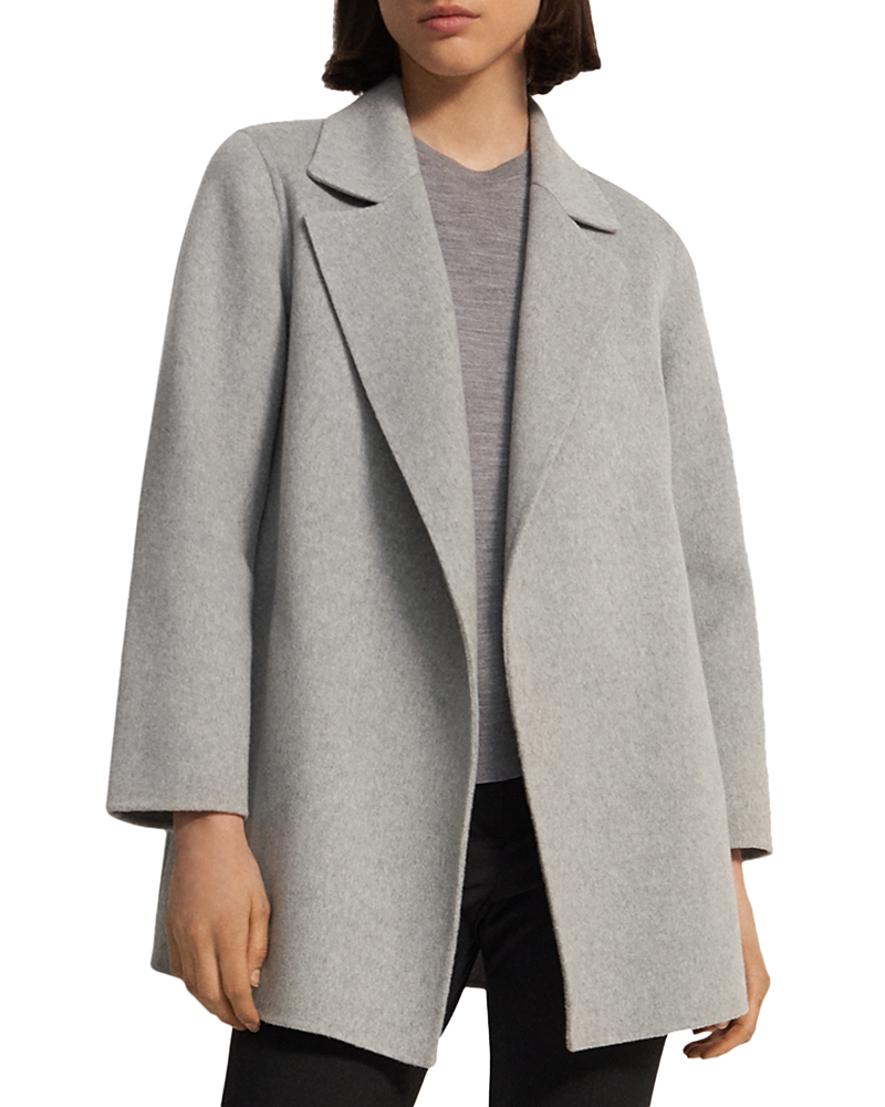 Theory Clairene Double Face Jacket In Gray