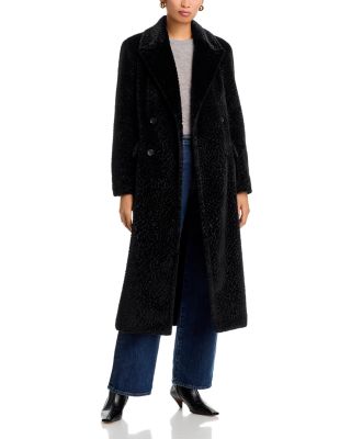 Textured Faux Fur Coat