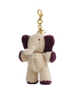 Ellie Elephant Bag Charm in Shearling