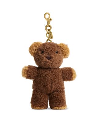 Teddy Bear Bag Charm in Shearling