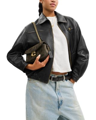 Tabby Suede Quilted Shoulder Bag 20