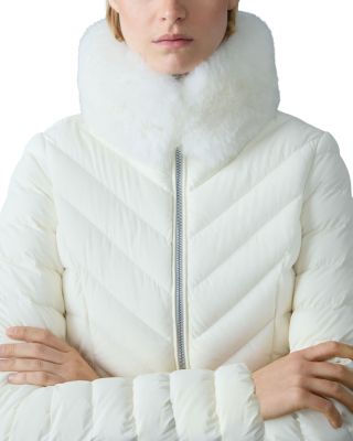 Lyris Shearling Collar Puffer Down Coat