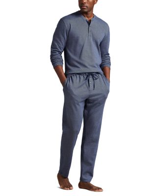 Jacquard Knit Herringbone Pajama Pants