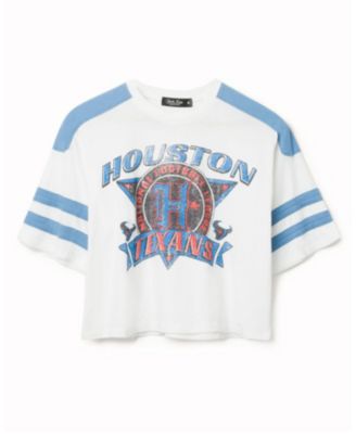 Women's NFL Houston Texans Striped Crop Tee