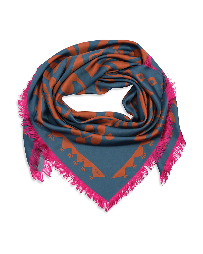 Echo Park Paisley Oversized Silk Scarf In Purple