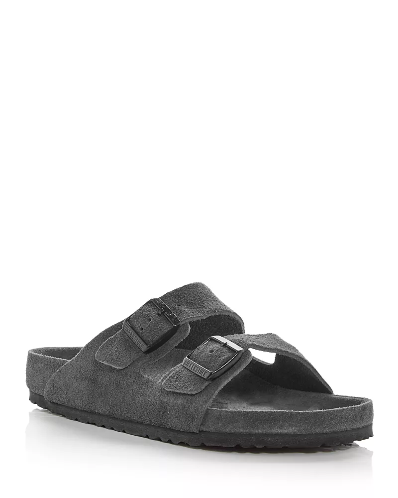 Birkenstock Men's Arizona Slide Sandals in Dark Gray
