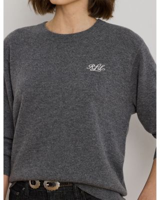 Embroidered Cashmere Crewneck Sweater