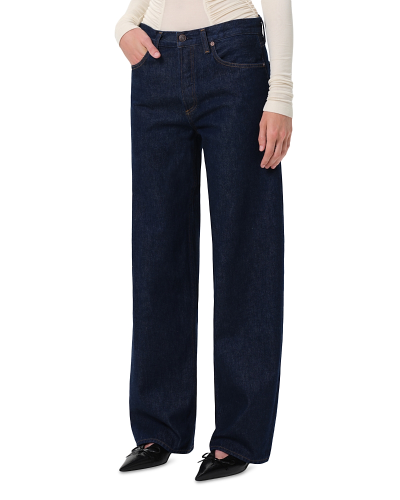 Agolde Arc High Rise Wide Leg Jeans In Rinse In Blue