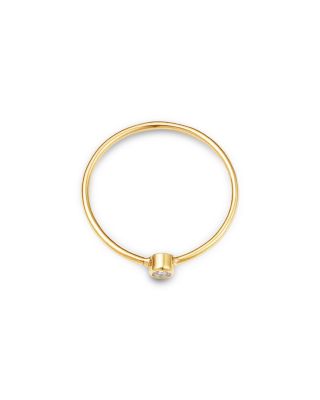 Zo&euml; Chicco 14K Yellow Gold Bezel Diamonds Cross Pendant Necklace, 14-16