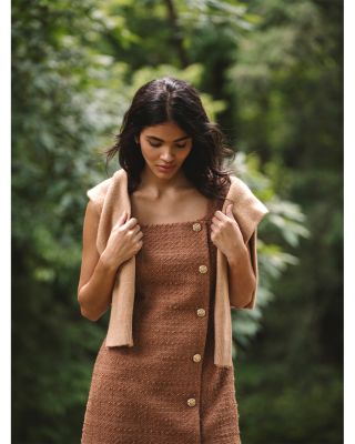 Structured Tweed Mini Dress