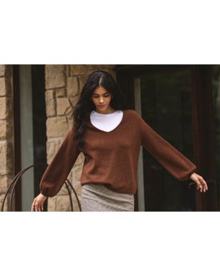 Vhari Knit V Neck Pullover Sweater