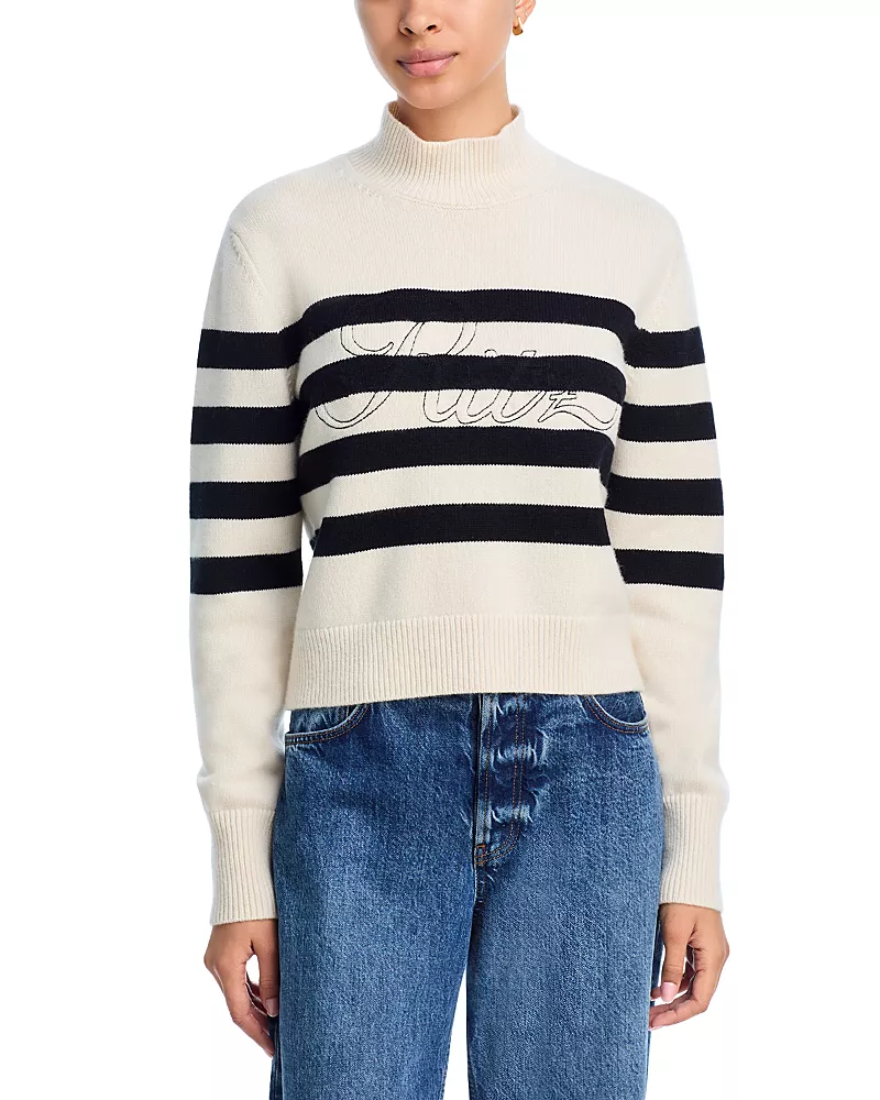 Frame Ritz Striped Cashmere Turtleneck