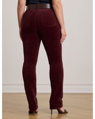 Plus Stretch Corduroy Mid Rise Straight Pant