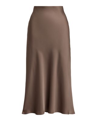 Satin Charmeuse Midi Skirt	