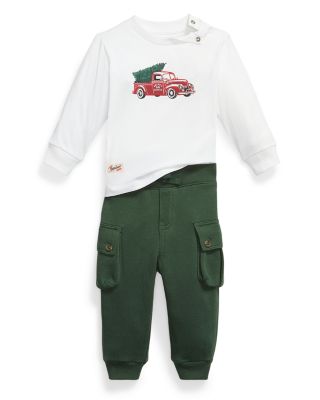 Boys' Truck Print Jersey Tee & Fleece Pant Set - Baby